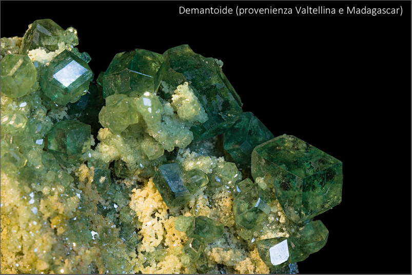 Demantoide - BORMINA Museo Mineralogico di Bormio ESCAPE='HTML'